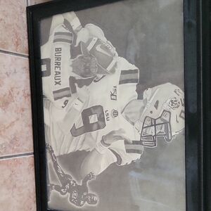 Burreaux Framed Football Art Print